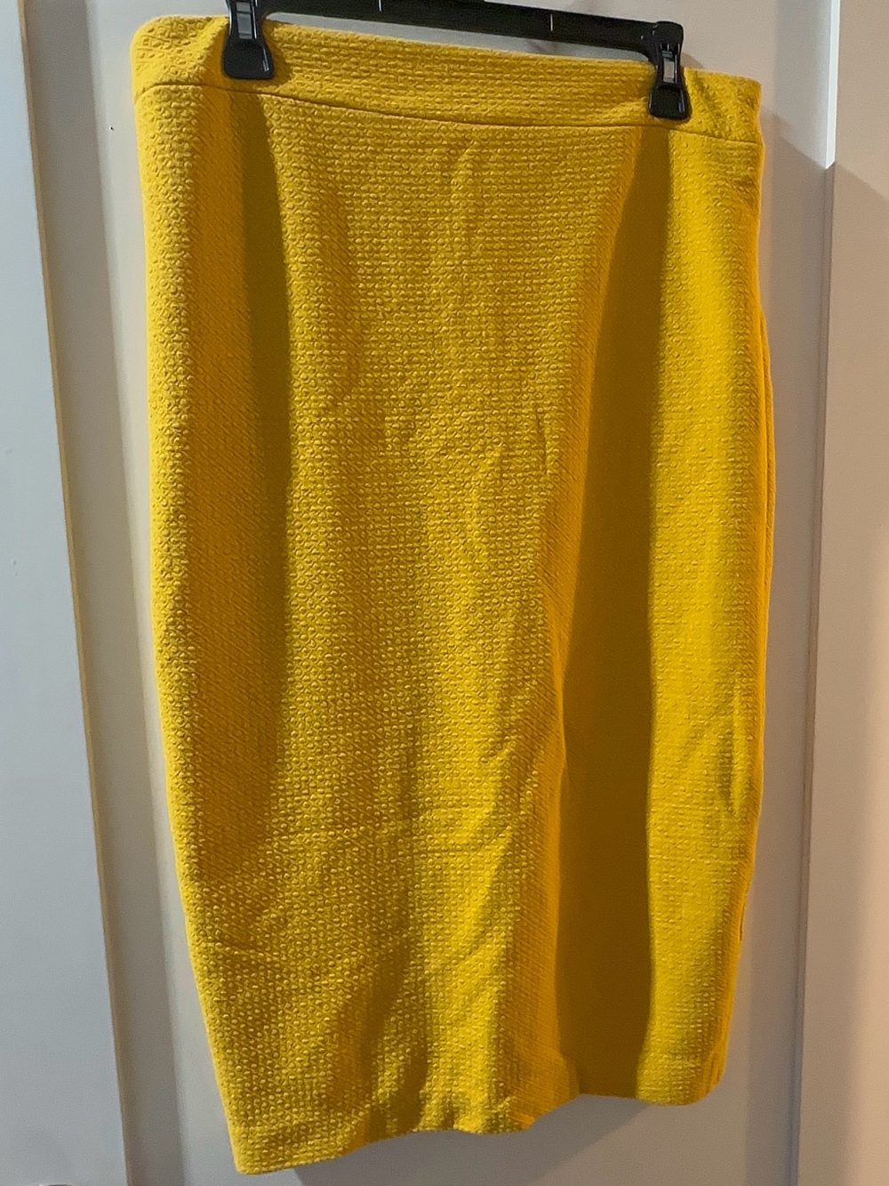 Premise Bright Yellow Textured Pencil Skirt